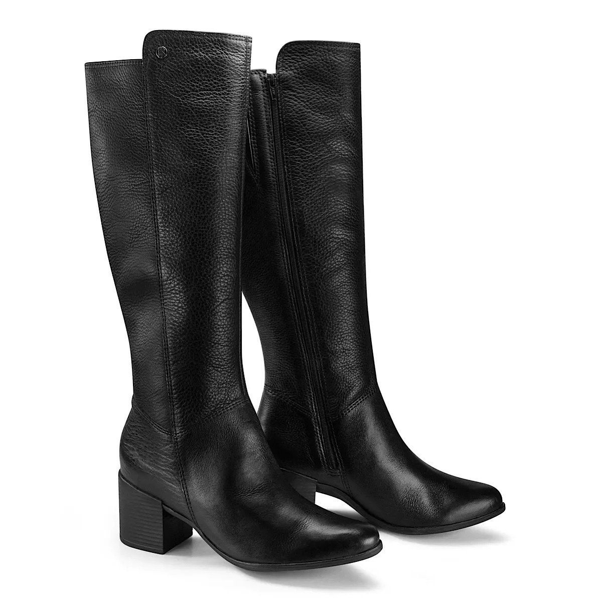 Bota Bottero Cano Longo Salto Médio 346903 Preto Preto 2