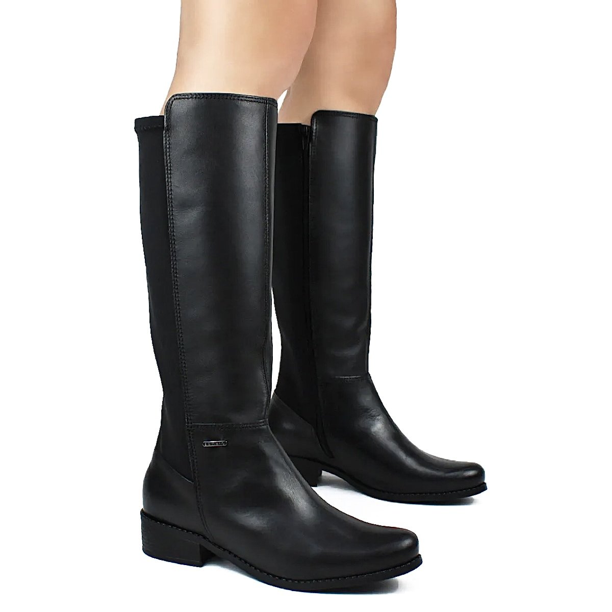 Bota Bottero Cano Longo Salto Baixo 345801 Preto Preto 8
