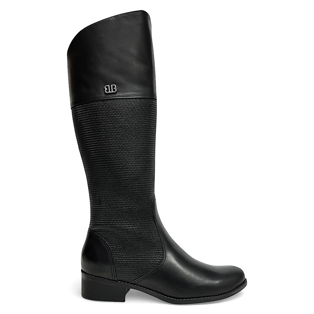 Bota Bottero Cano Longo Salto Baixo 345809 Preto Preto 2