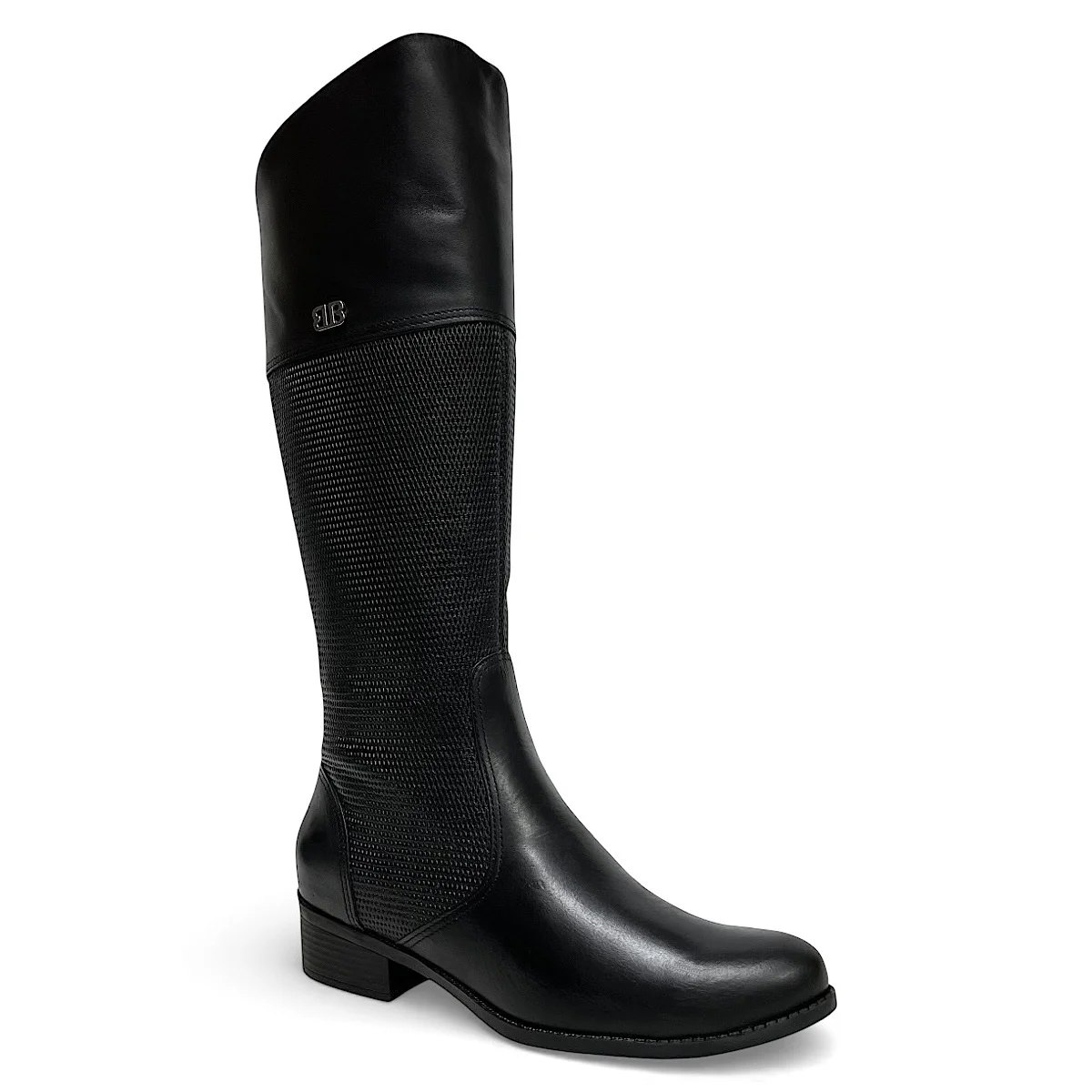 Bota Bottero Cano Longo Salto Baixo 345809 Preto