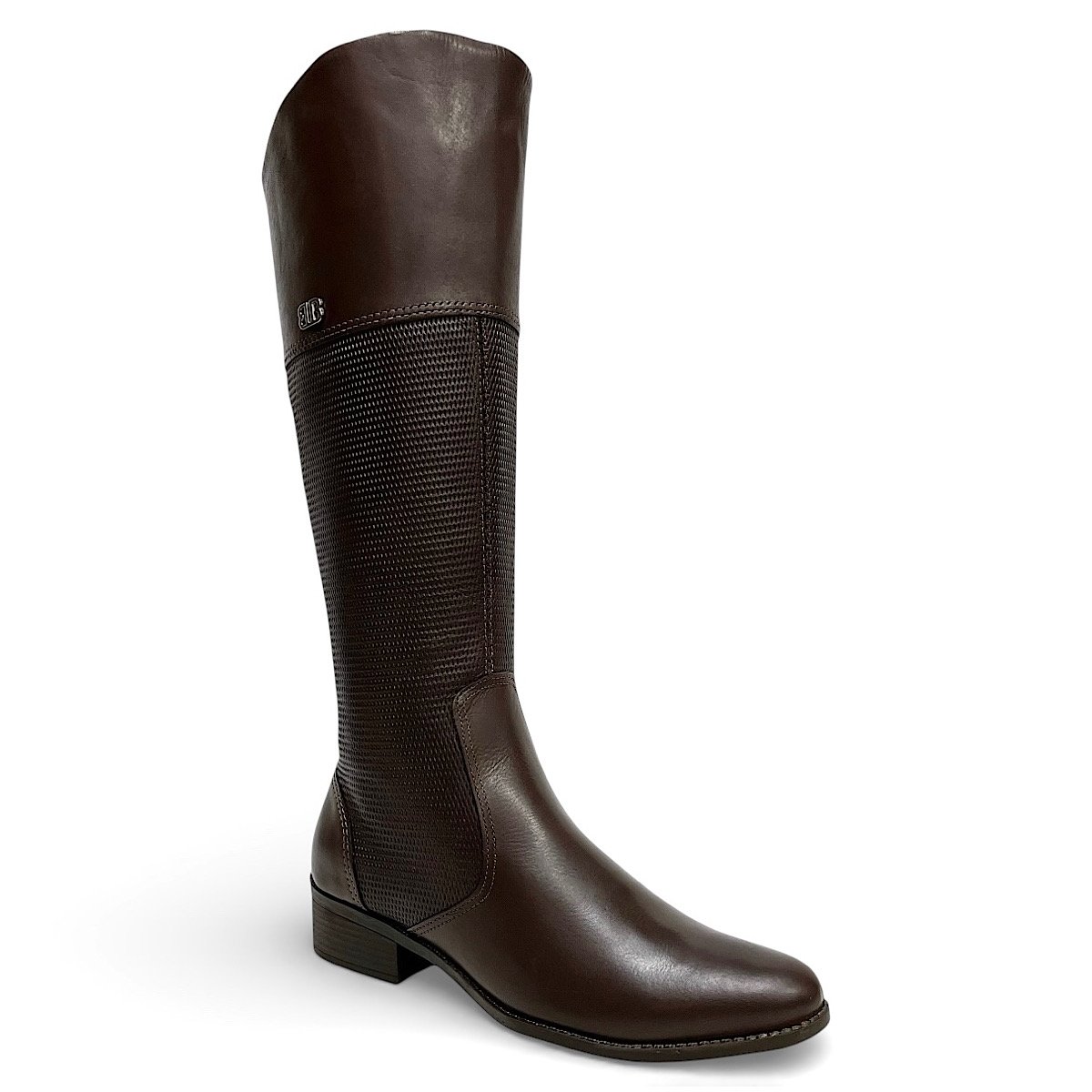 Bota Bottero Cano Longo Salto Baixo 345809 Marrom