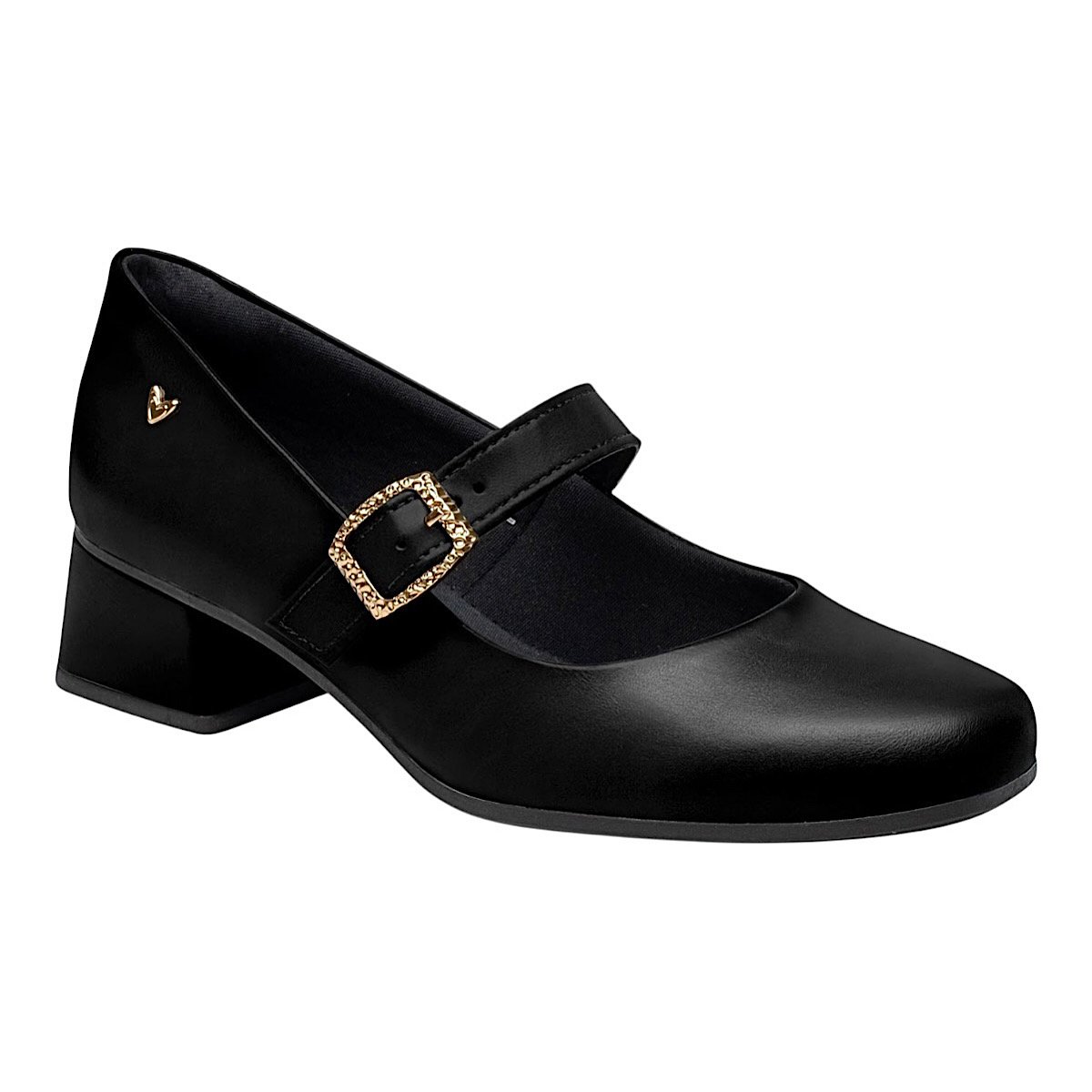 Sapato Mississipi Mary Jane Salto Bloco J1523 Preto