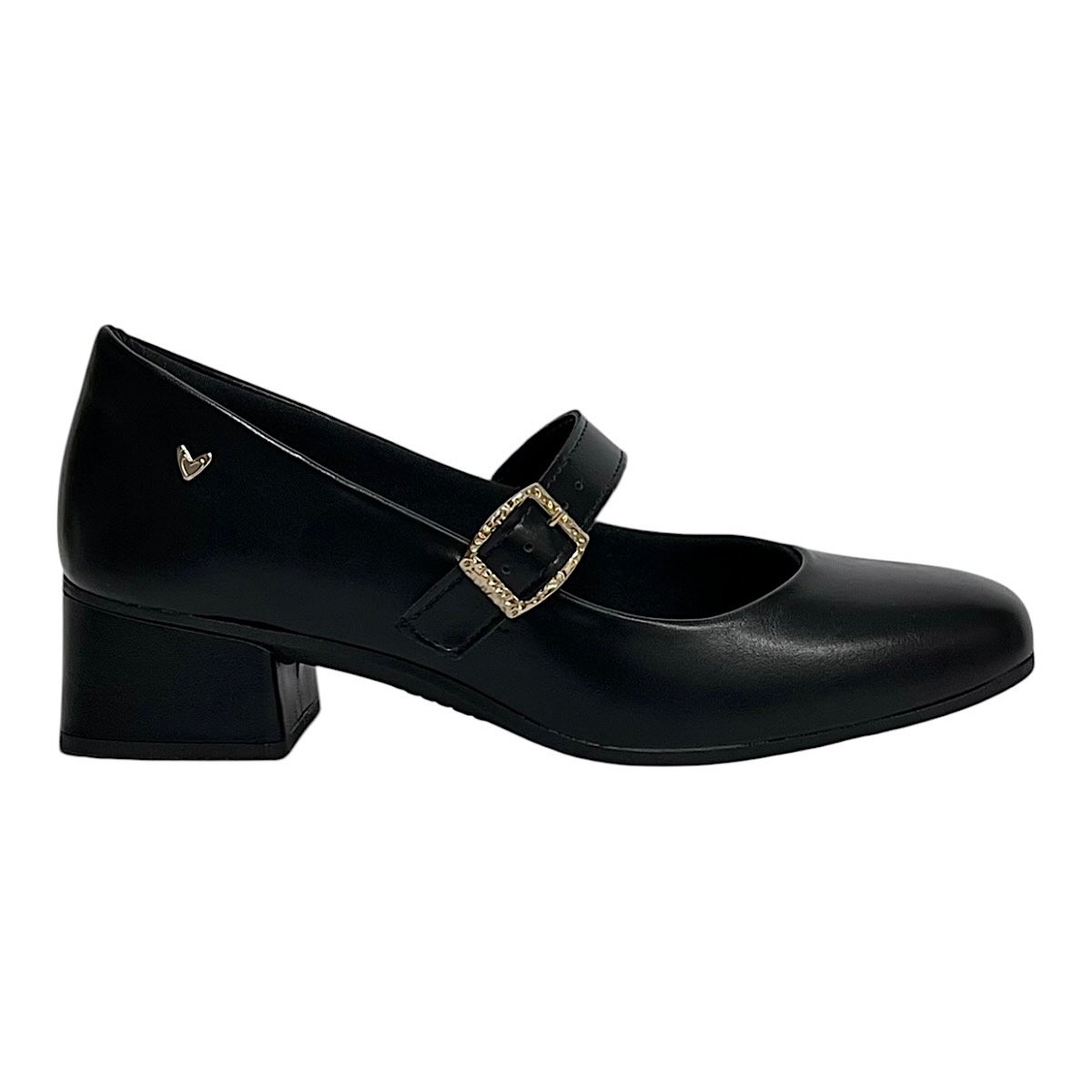Sapato Mississipi Mary Jane Salto Bloco J1523 Preto Preto 2