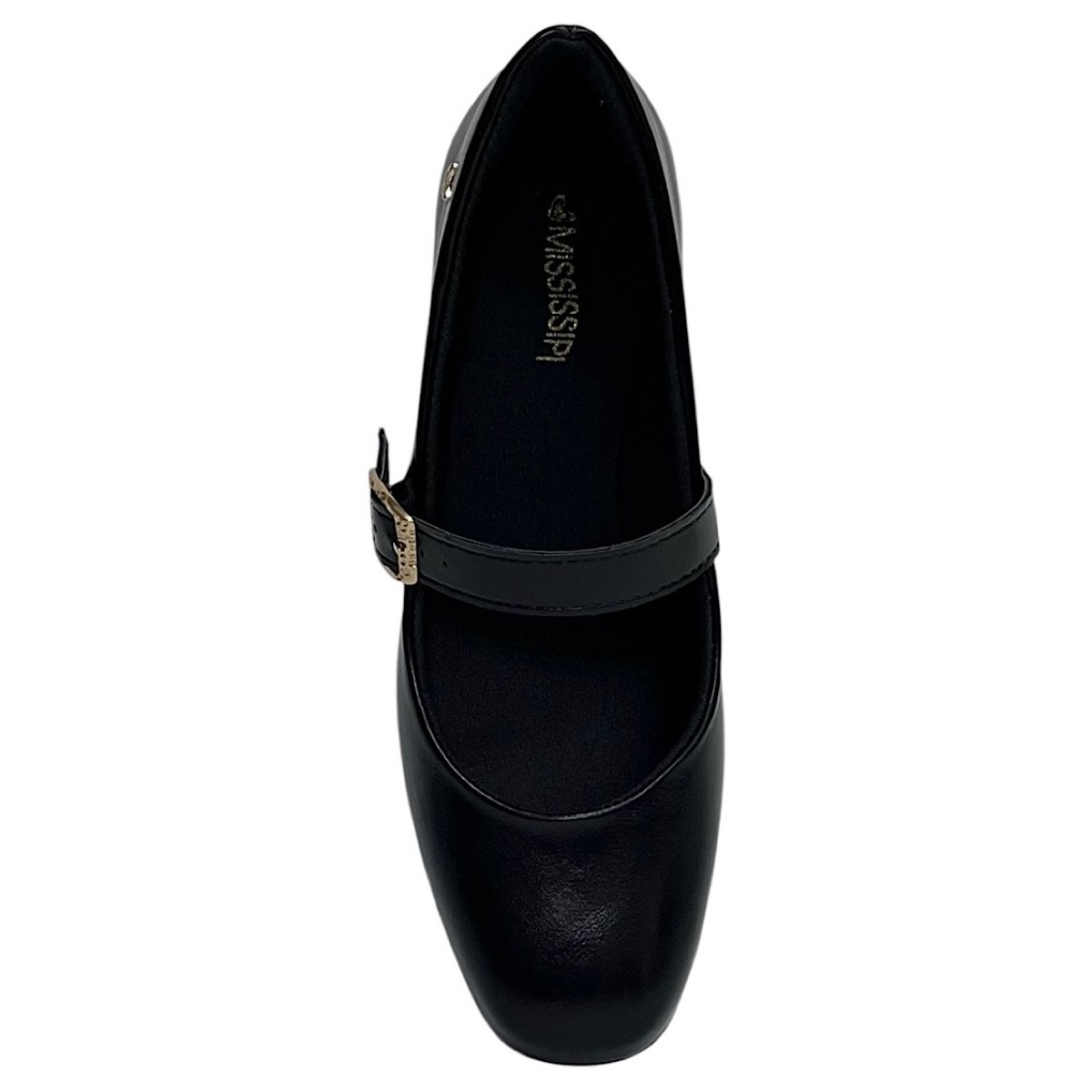 Sapato Mississipi Mary Jane Salto Bloco J1523 Preto Preto 4