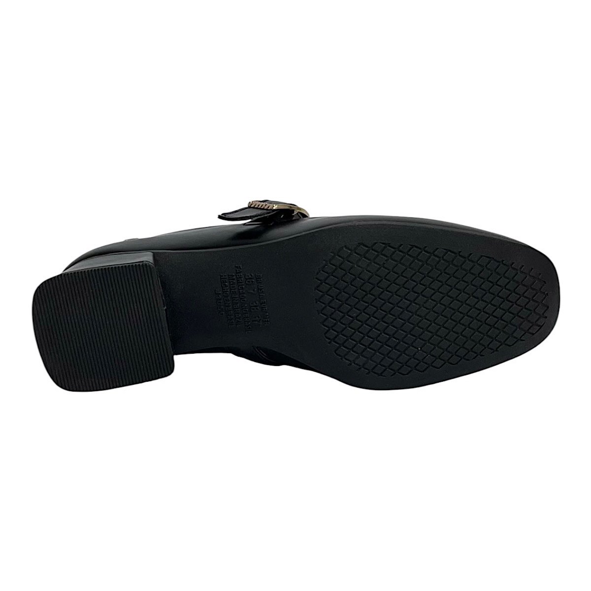 Sapato Mississipi Mary Jane Salto Bloco J1523 Preto Preto 6