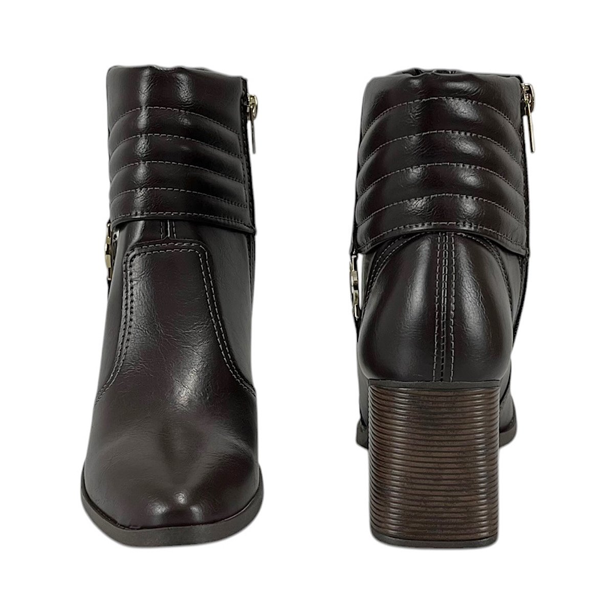 Bota Dakota Cano Baixo Salto Bloco D2161 Marrom Marrom 4