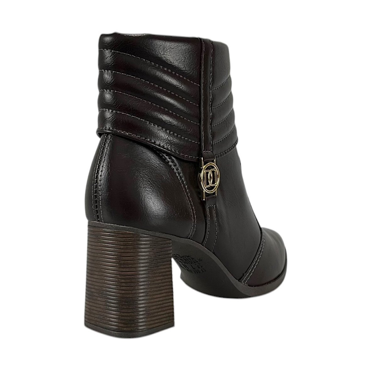 Bota Dakota Cano Baixo Salto Bloco D2161 Marrom Marrom 5