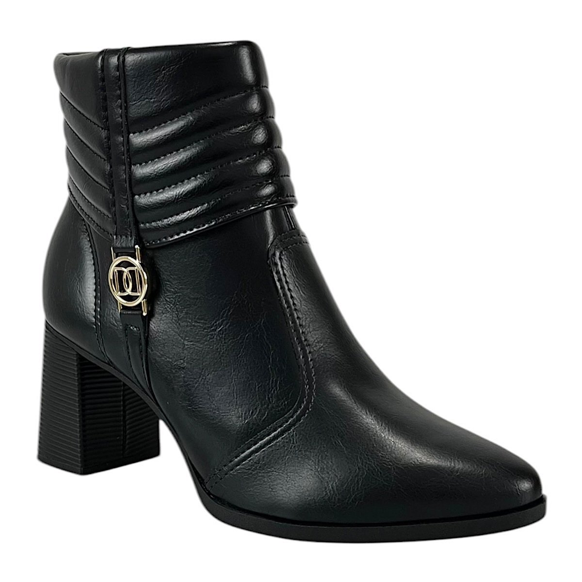 Bota Dakota Cano Baixo Salto Bloco D2161 Preta Preto 1