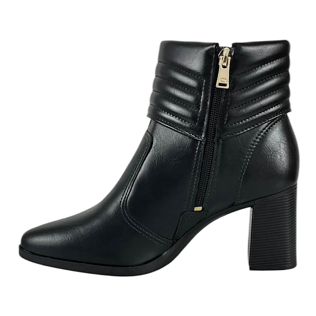 Bota Dakota Cano Baixo Salto Bloco D2161 Preta Preto 3