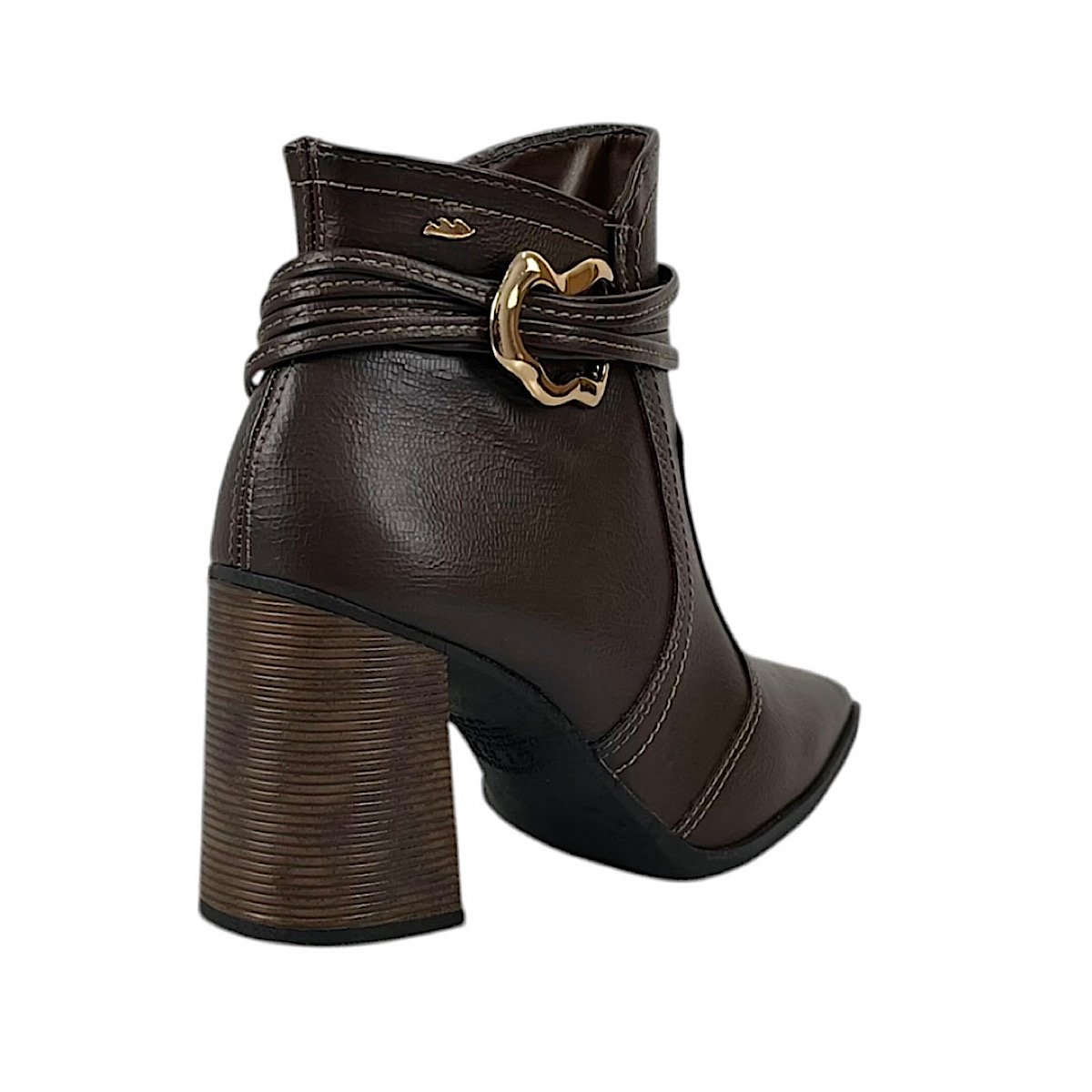 Bota Dakota Ankle Boot Salto Bloco D2393 Marrom Marrom 5