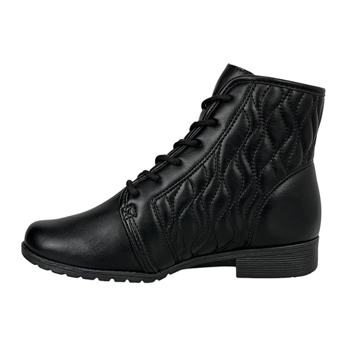 Bota Dakota Coturno Salto Baixo D2181 Preta Preto 3