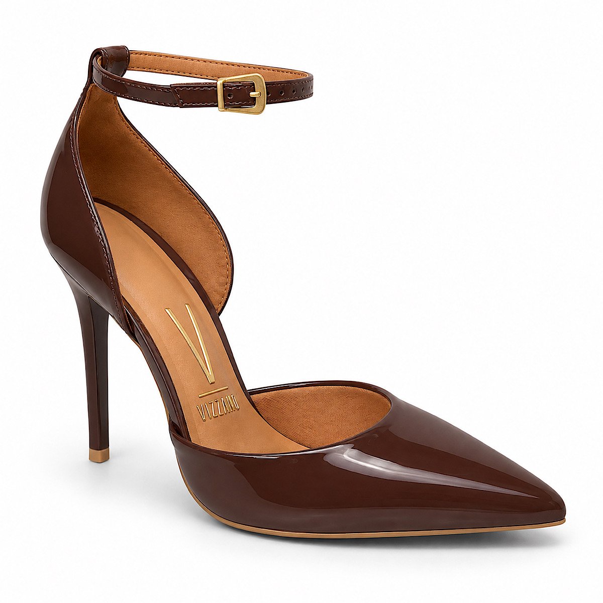 Sapato Scarpin Vizzano Verniz Salto Alto 1421.116 Marrom