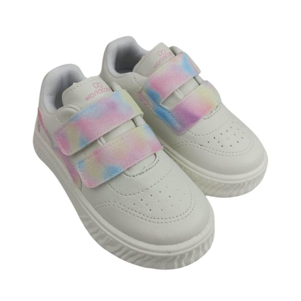 Tênis Infantil Menina Worldcolors 365.008 Mini Fun Branco 3