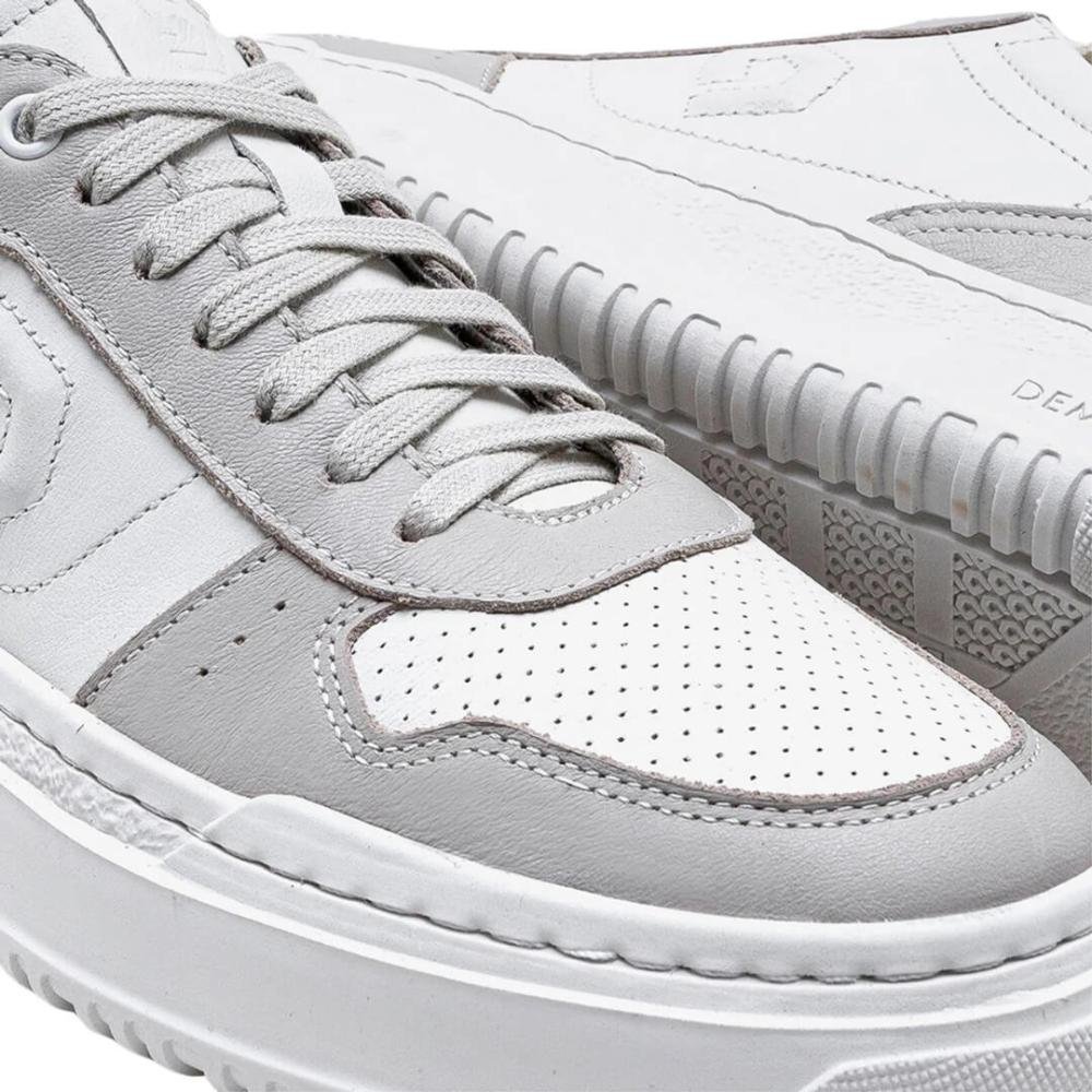 Tênis Masculino Democrata 240501-014 Denim Block Branco 3