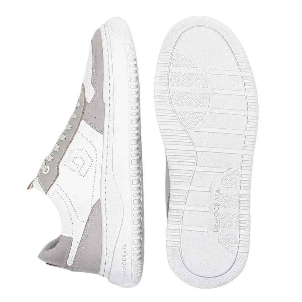 Tênis Masculino Democrata 240501-014 Denim Block Branco 4