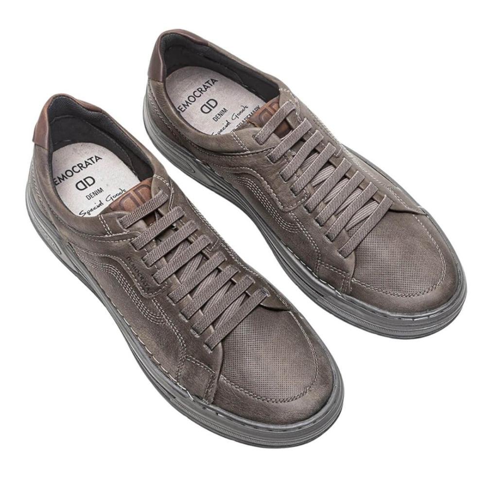 Sapatênis Masculino Democrata 151301-004 Denim Volp Marrom 2