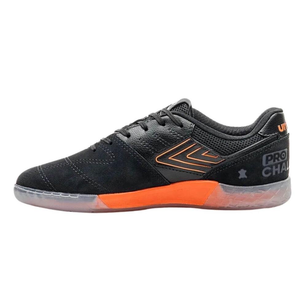 Chuteira Masculina Futsal Umbro 1259543 Pró Challenge Preto/Laranja 3
