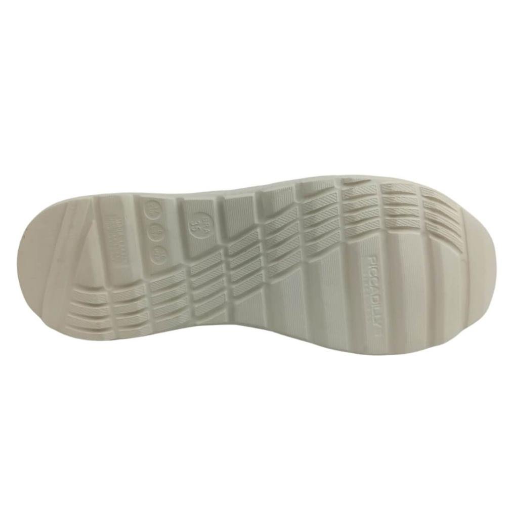 Tênis Feminino Piccadilly 970107-1 Slip On Favo Brilho Branco 4