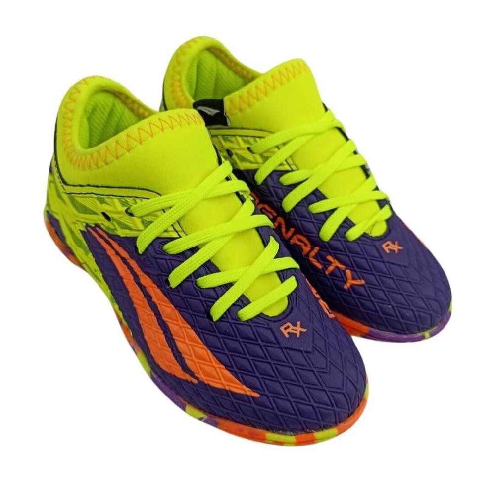 Chuteira Infantil Menino Futsal Penalty 126255/7450 Rx Locker Kids y-3 Roxo/Amarelo 3