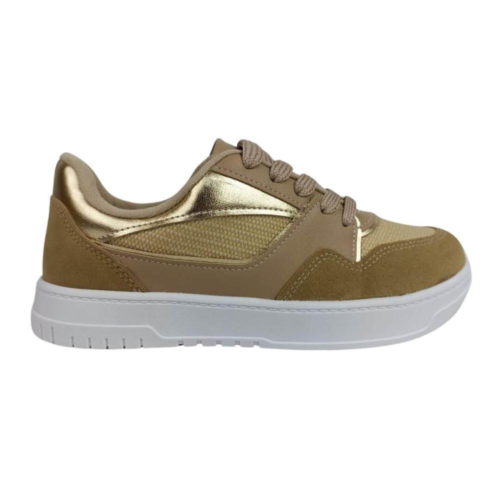 Tênis Feminino Vizzano 1419.105 Bege/Dourado Bege 1