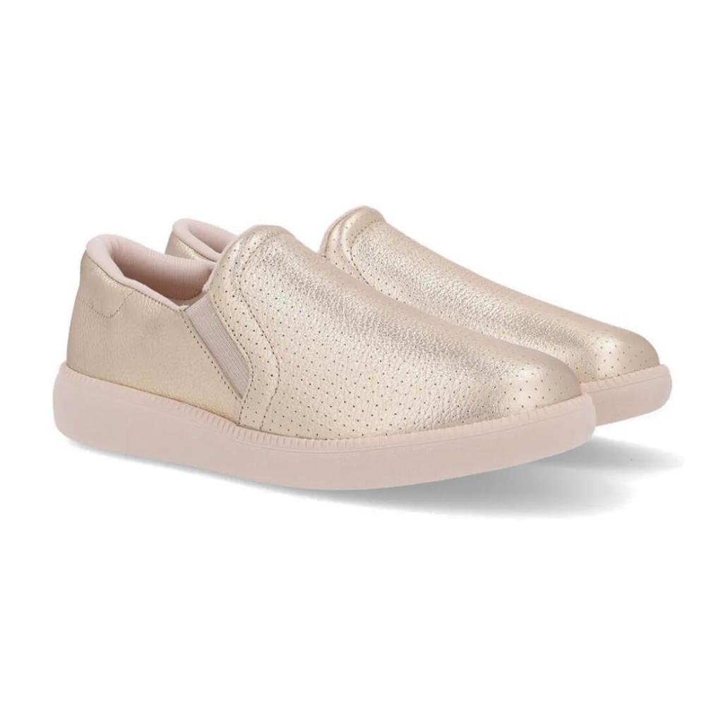 Tênis Feminino Usaflex Aj0207005 Slip On Dourado 2