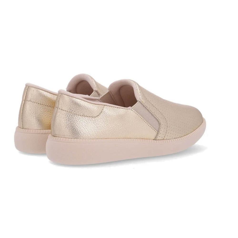 Tênis Feminino Usaflex Aj0207005 Slip On Dourado 3