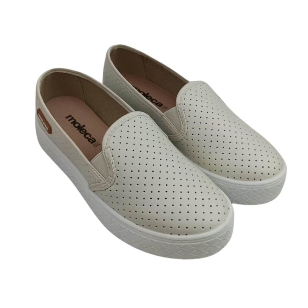 Tênis Feminino Moleca 5712304 Napa Off White Branco 3