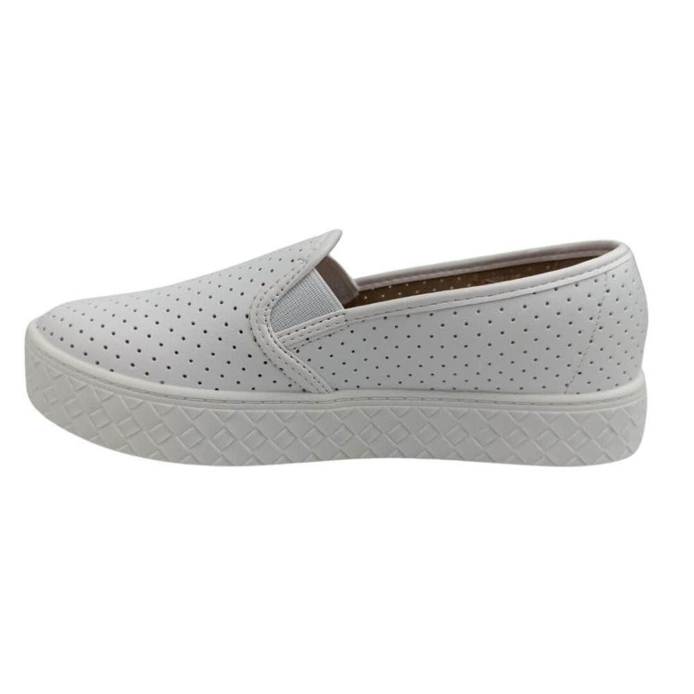 Tênis Feminino Moleca 5712304 Napa Turim Branco Branco 2