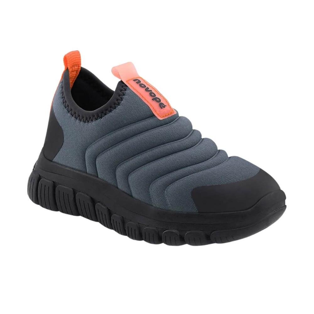 Tênis Infantil Menino Novopé 99001125 Preto/ Cinza Cinza/Preto 3