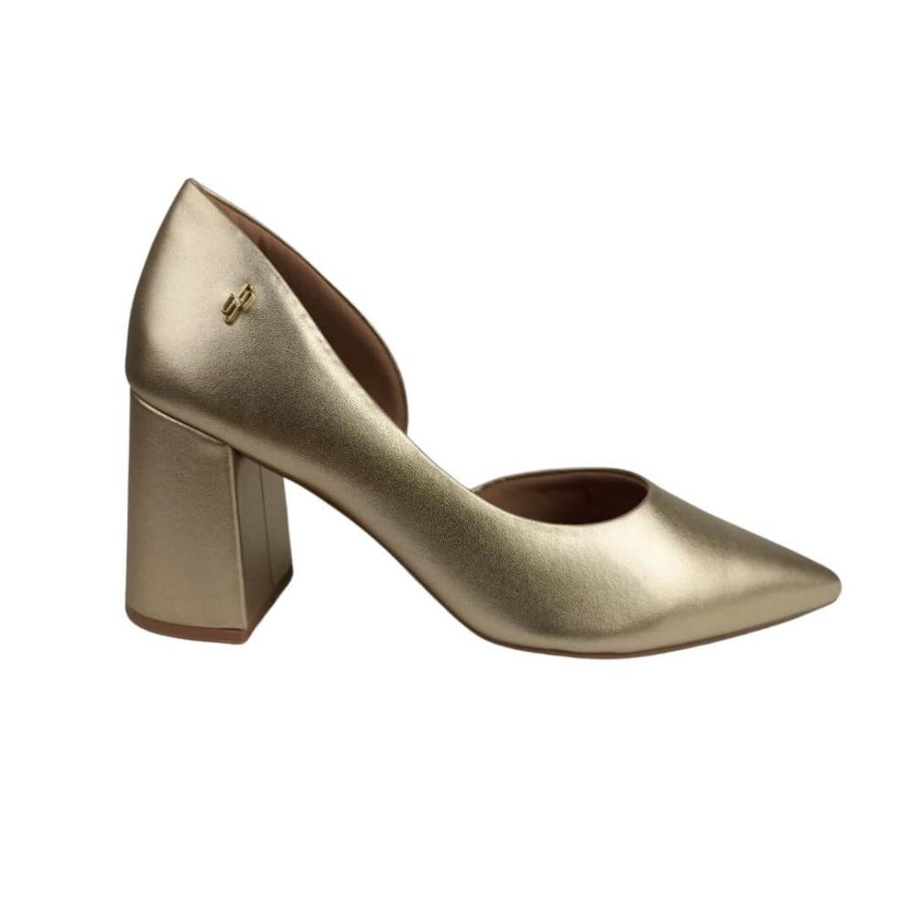 Scarpin Feminino Usaflex Ah0508030 Ouro Dourado 1