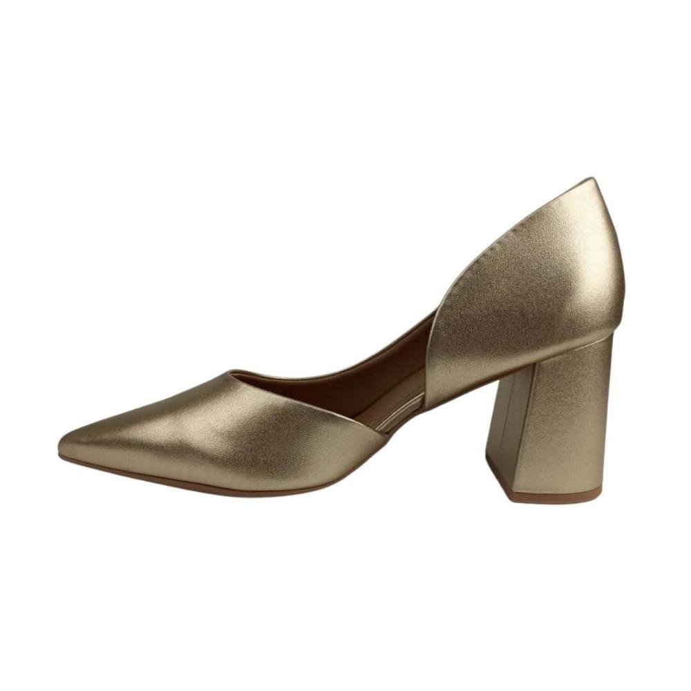 Scarpin Feminino Usaflex Ah0508030 Ouro Dourado 2