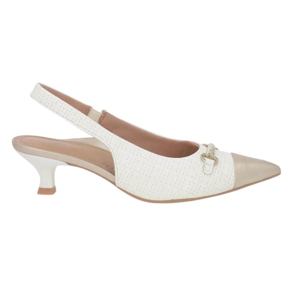 Sapato Feminino Usaflex Am0503003 Slingback Branco 1