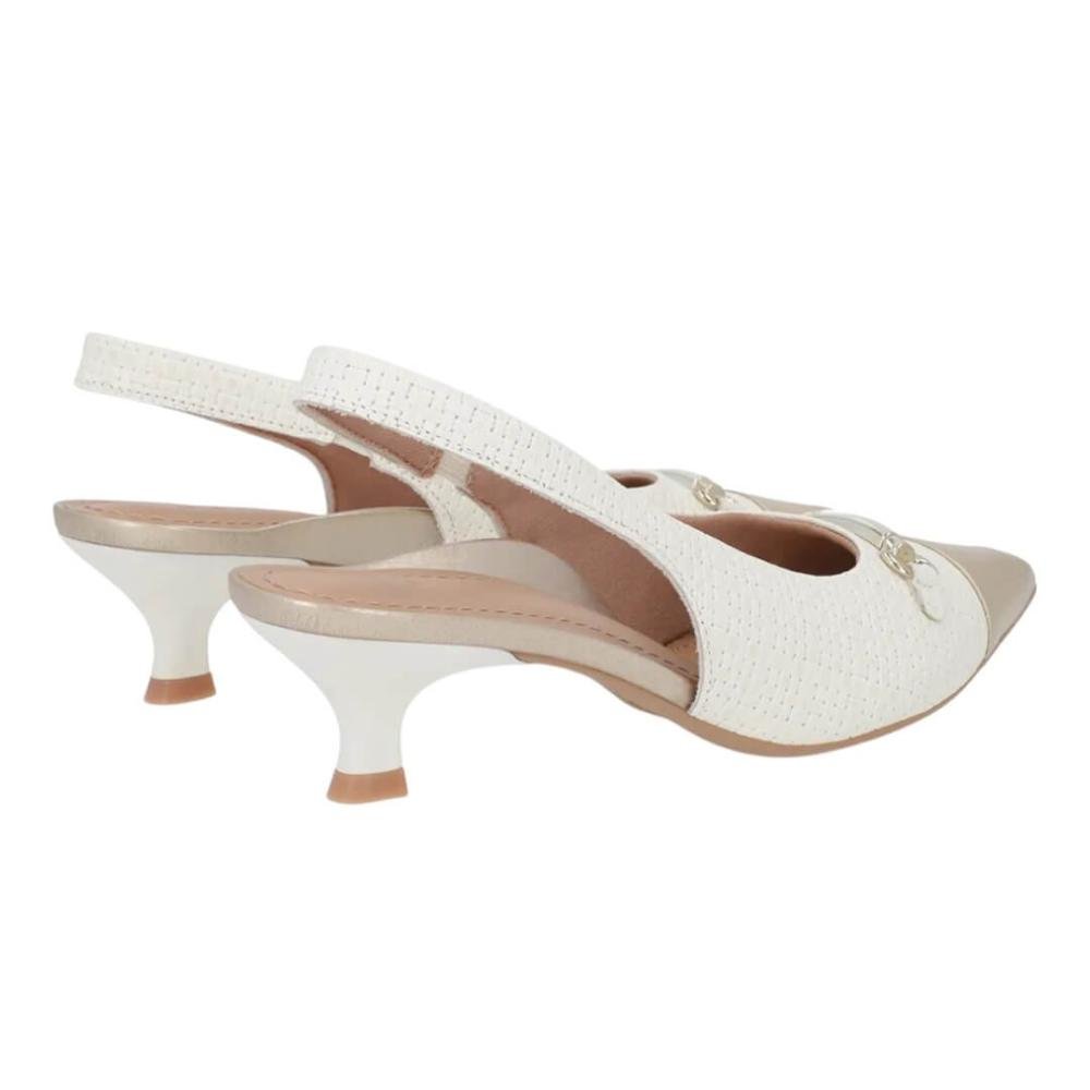 Sapato Feminino Usaflex Am0503003 Slingback Branco 2