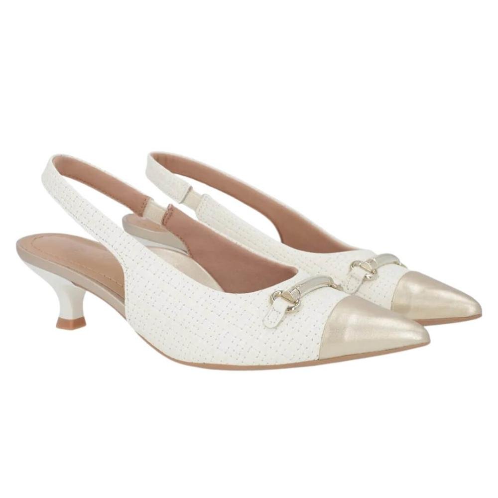 Sapato Feminino Usaflex Am0503003 Slingback Branco 3