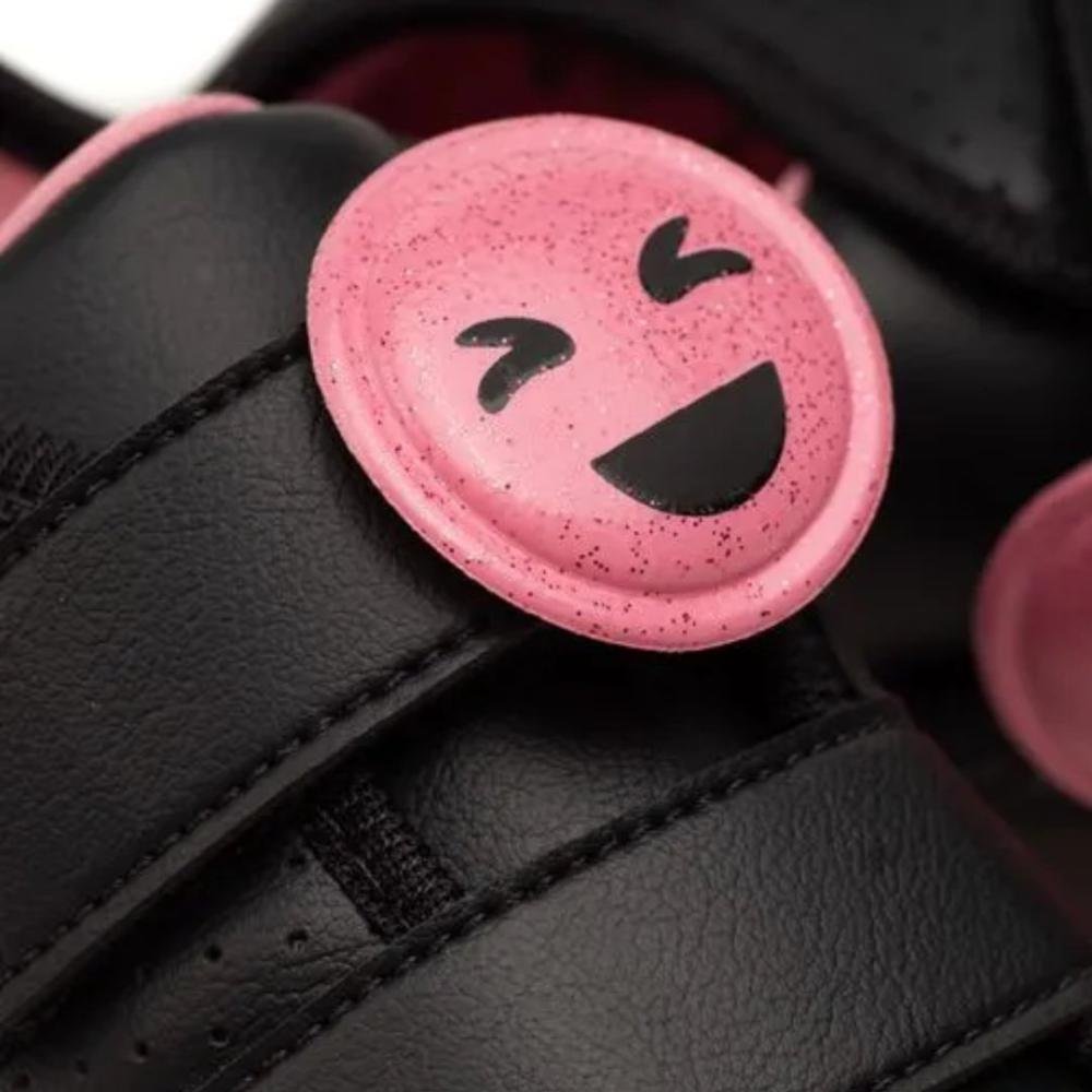 Tênis Infantil Menina Pampili 738.003 Up Emoji Preto 4