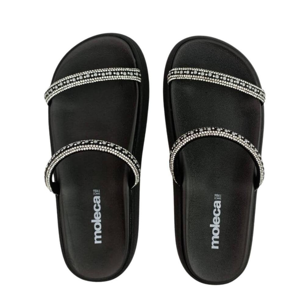 Chinelo Feminino Papete Moleca 5469.118 Preto Preto 3