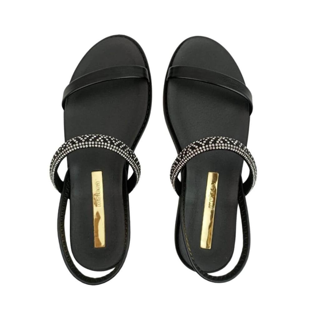 Sandália Feminina Moleca 5443.231 Preto Preto 3
