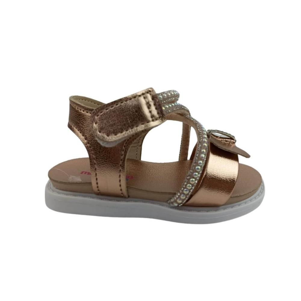 Sandália Infantil Menina Molekinha 2714.425 Rosado/Cristal Marrom 1