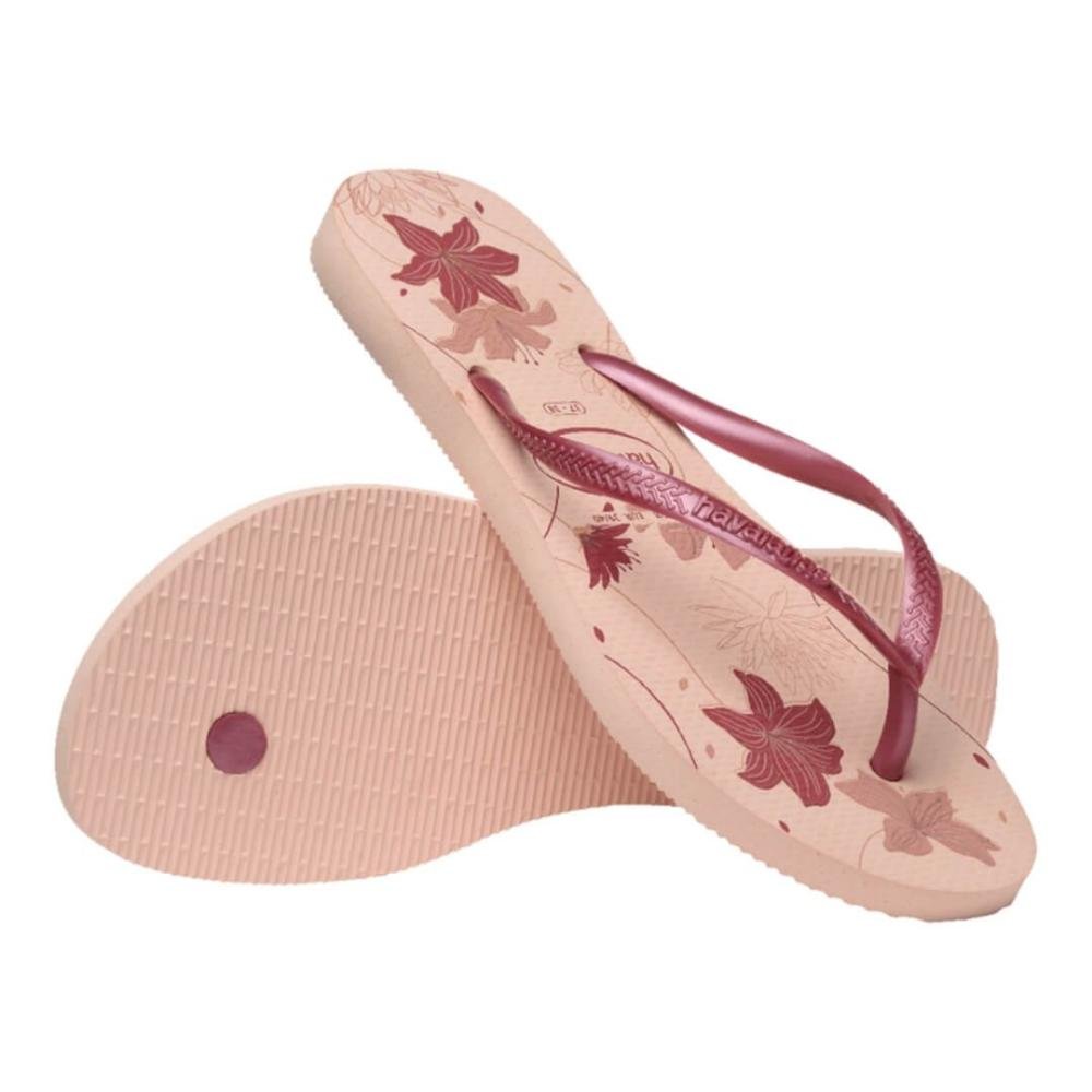 Sandália Feminina Havaianas Slim Organic Fc Rosa/Rose Gold Rosa 2