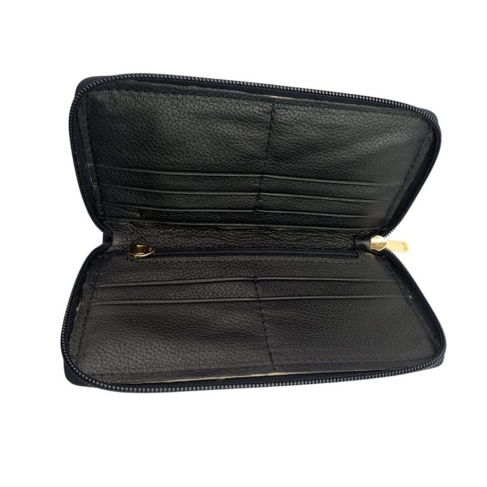 Carteira Feminina Pegada Ca001301-01 Burnished Preto 3