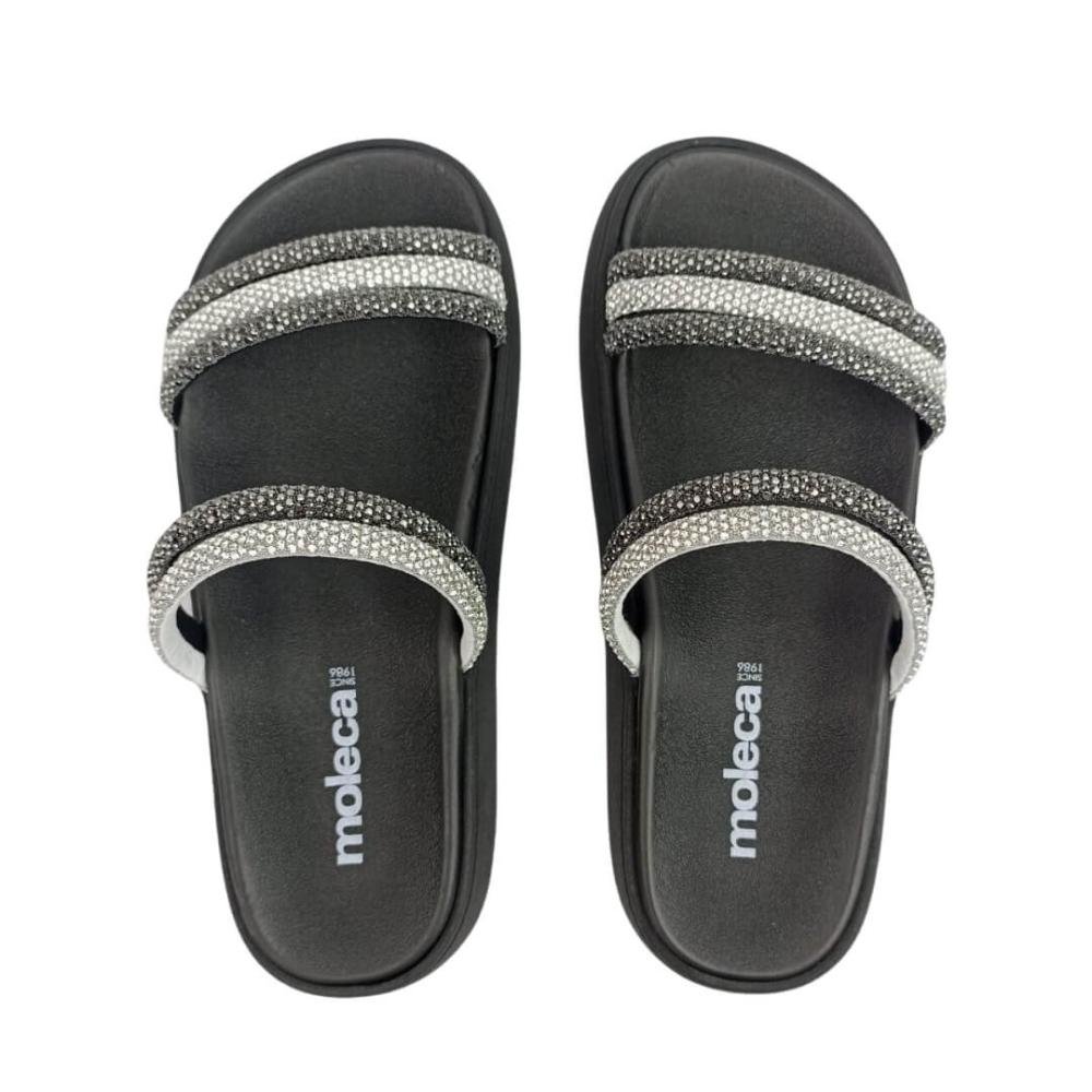 Chinelo Feminino Papete Moleca 5469.135 Preto Preto 2