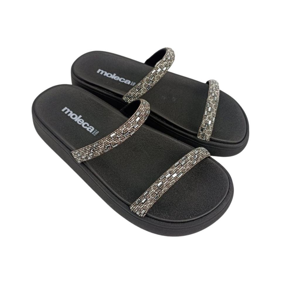 Chinelo Feminino Papete Moleca 5469.118 Preto Preto 2