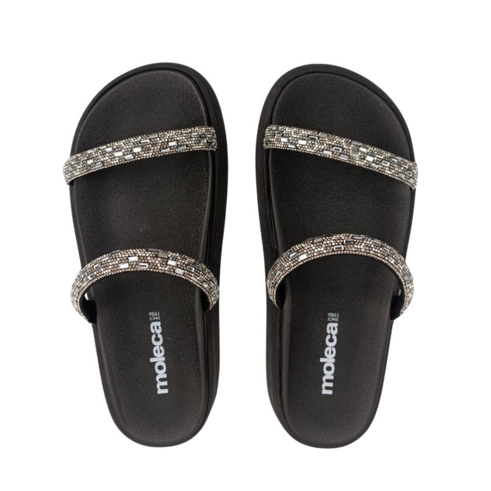 Chinelo Feminino Papete Moleca 5469.118 Preto Preto 3