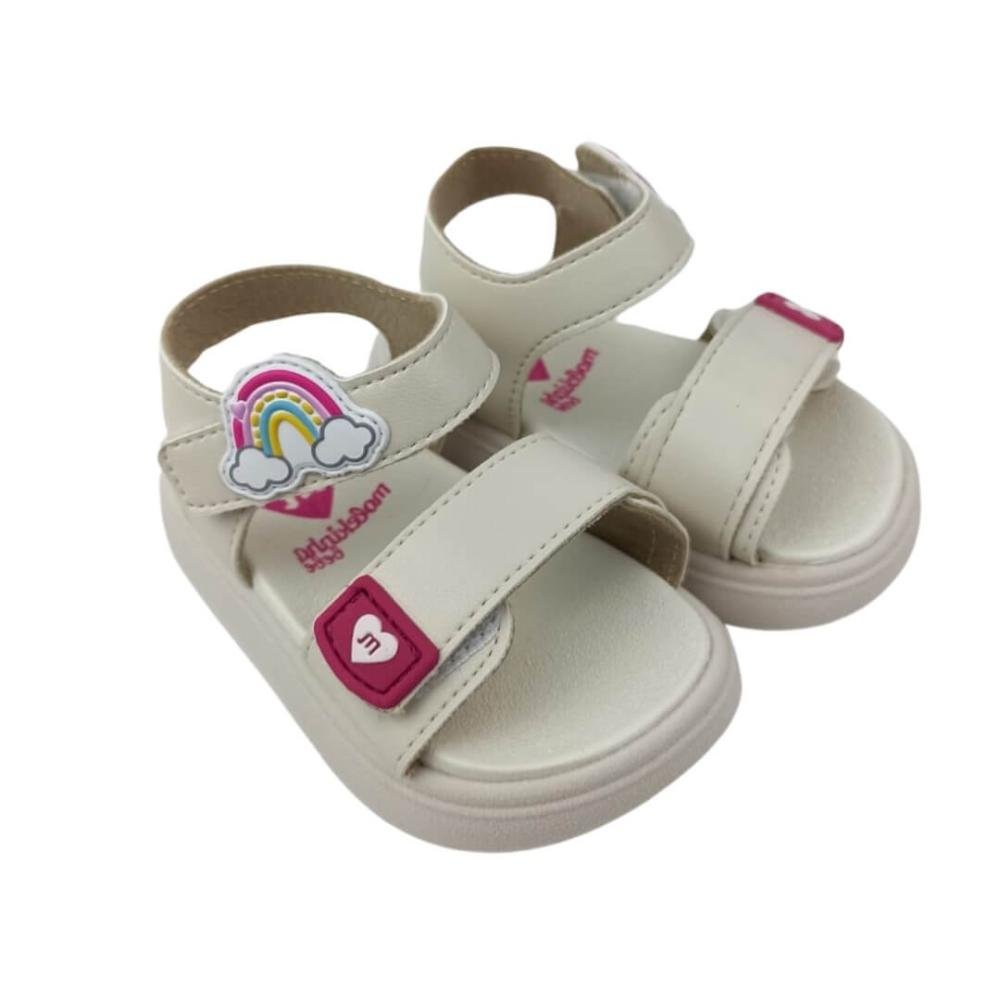 Sandália Infantil Menina Molekinha 2733.102 Baby Off White Branco 3