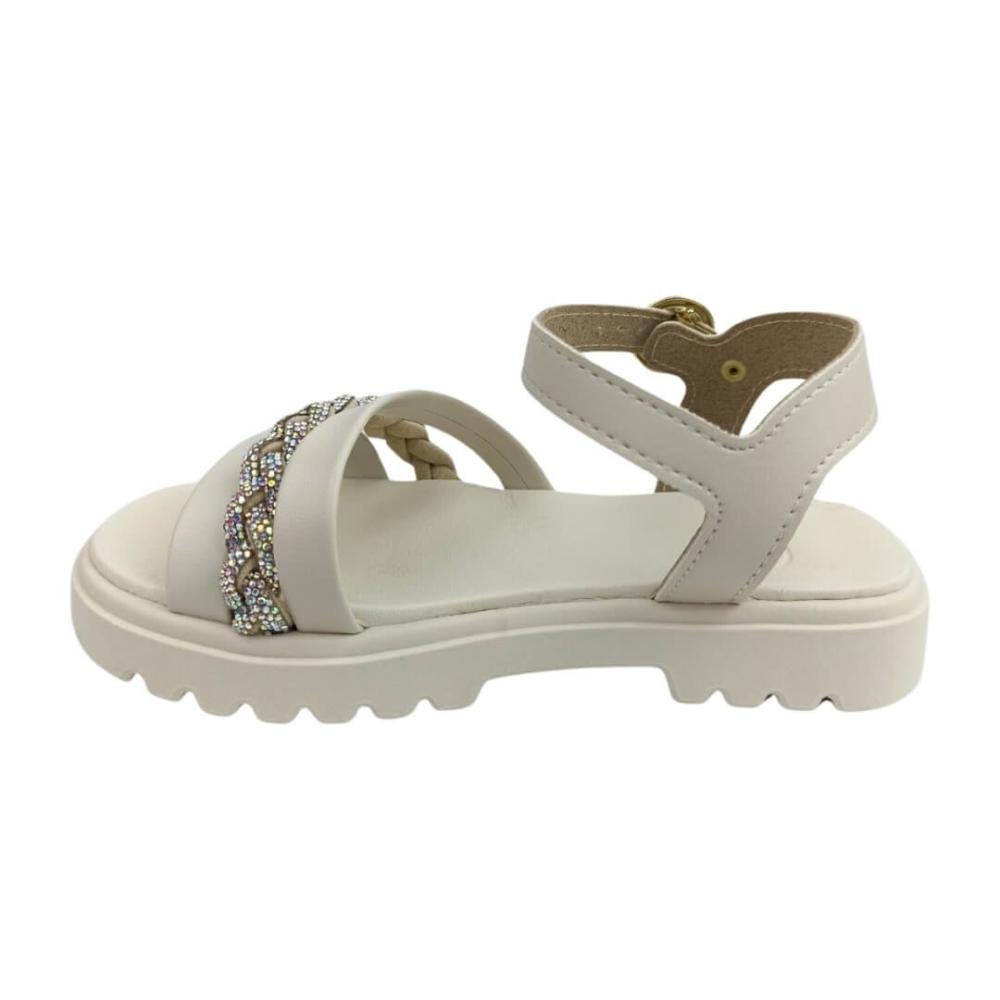 Sandália Infantil Menina Molekinha 2344.128 Off White Branco 2