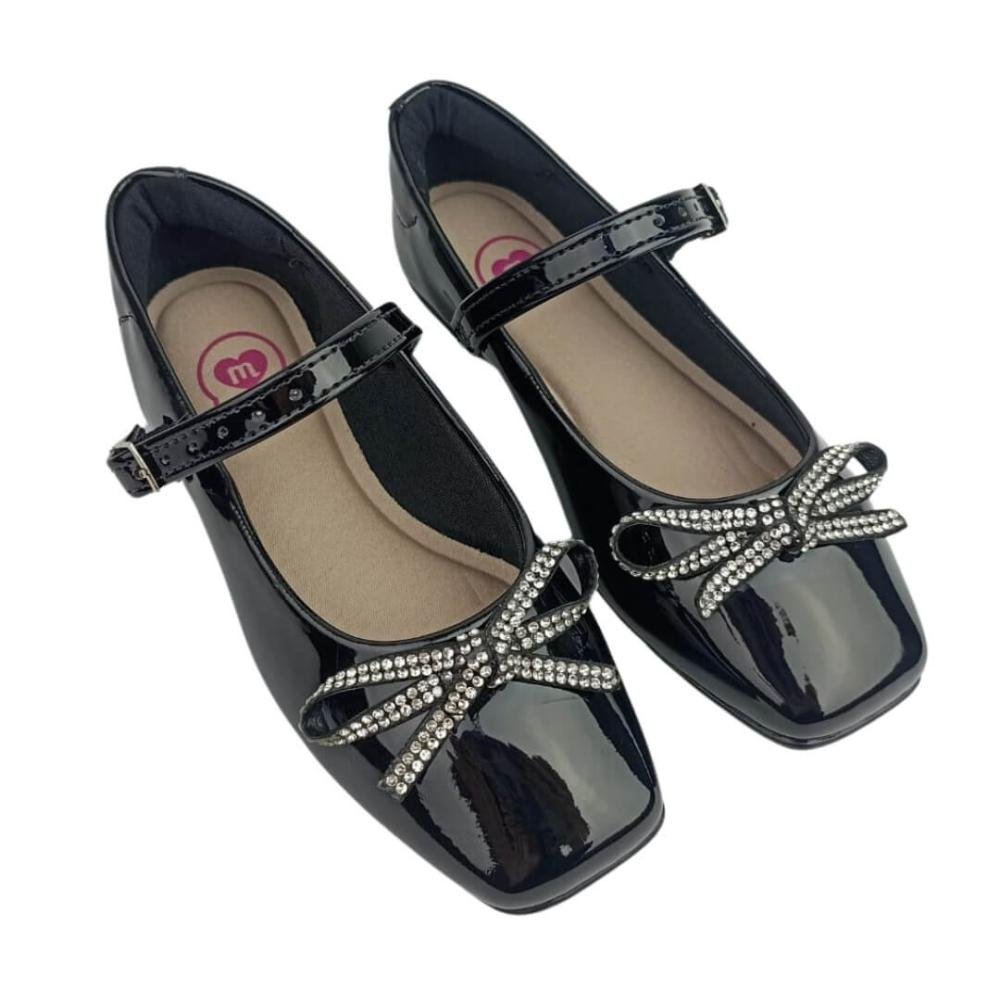 Sapatilha Infantil Menina Molekinha 2548.209 Verniz Preto Preto 3