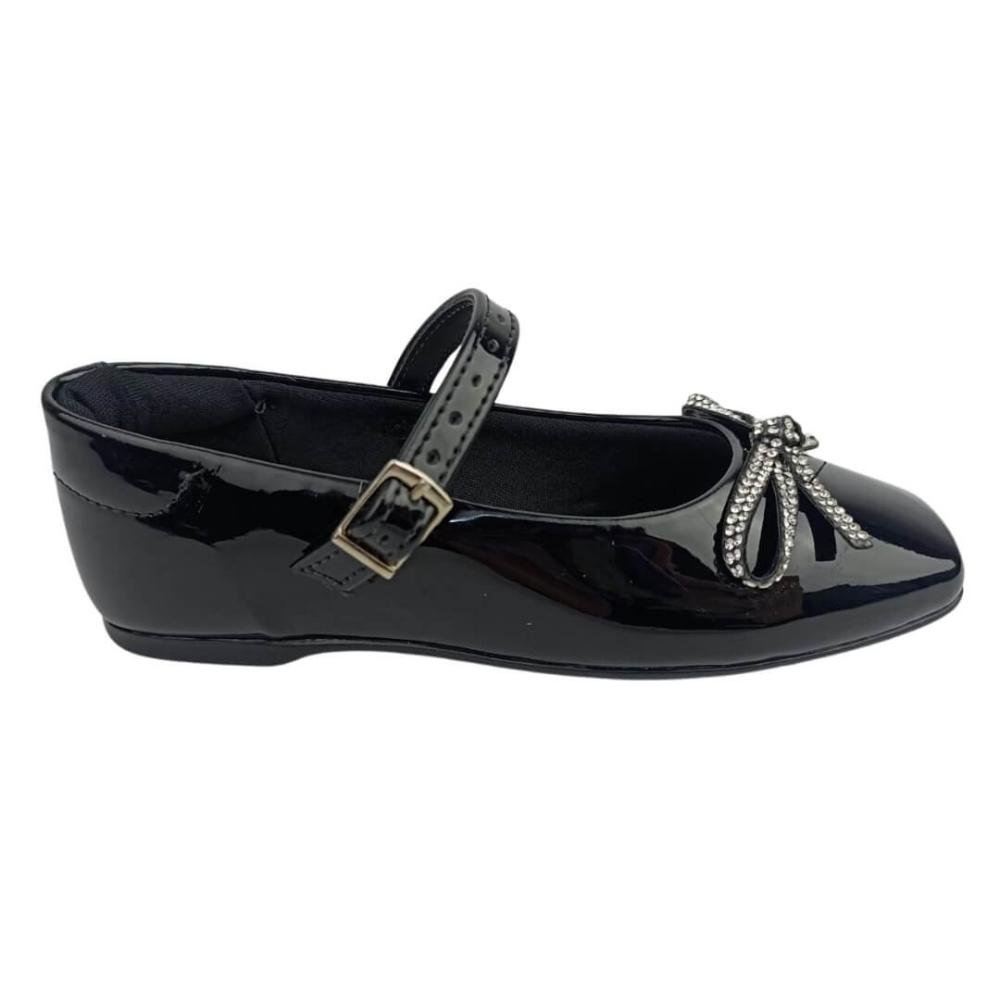 Sapatilha Infantil Menina Molekinha 2548.209 Verniz Preto Preto 1