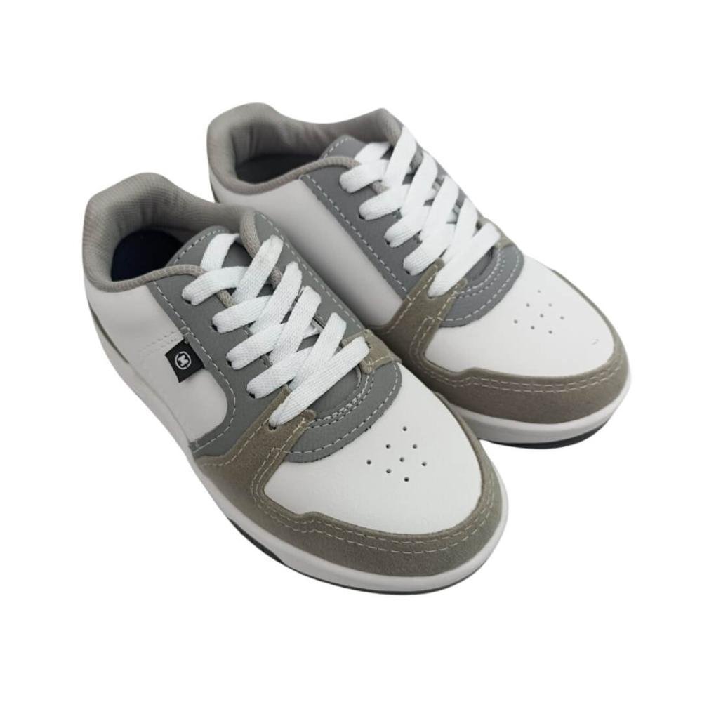 Tênis Infantil Menino Molekinho 2852.111 Branco/Cinza Branco 3