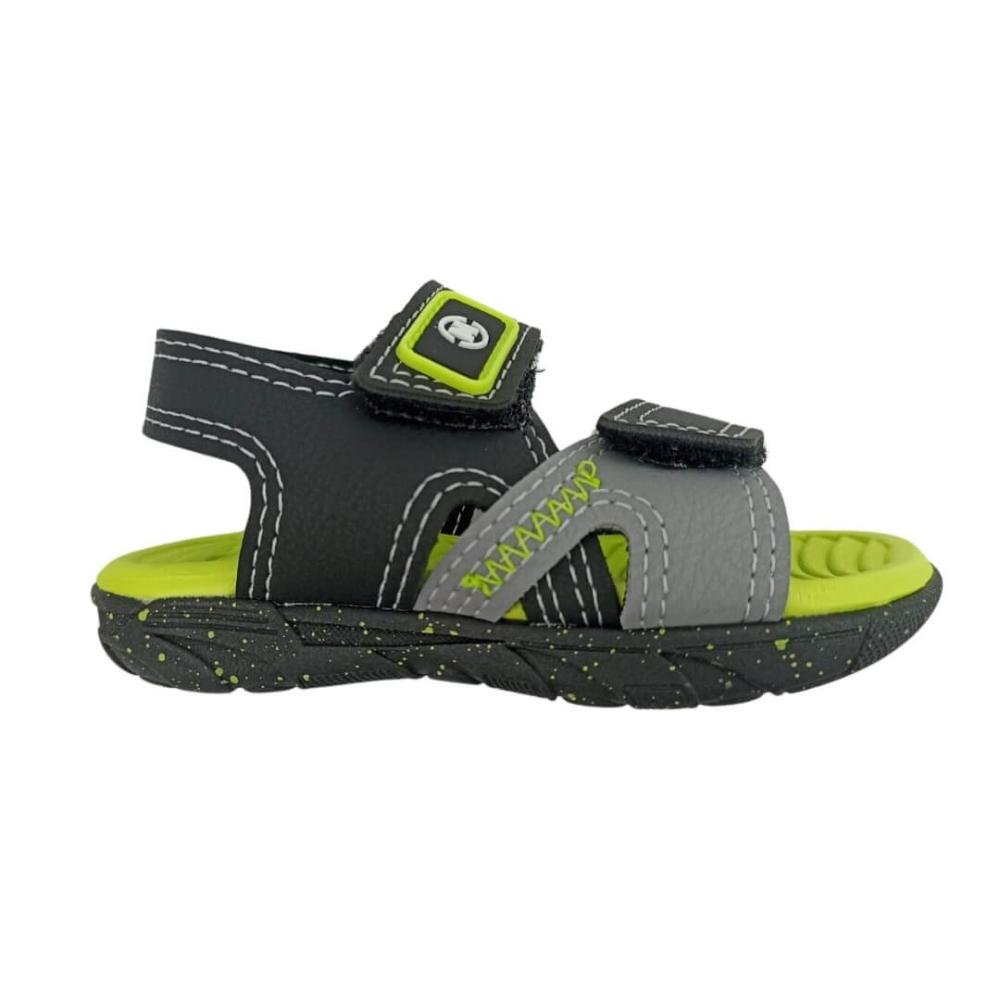 Sandália Infantil Menino  Molekinho 2135.763 Preto/ Verde Preto 1