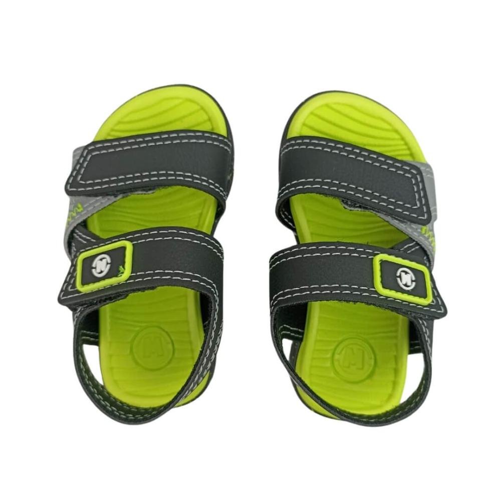 Sandália Infantil Menino  Molekinho 2135.763 Preto/ Verde Preto 3